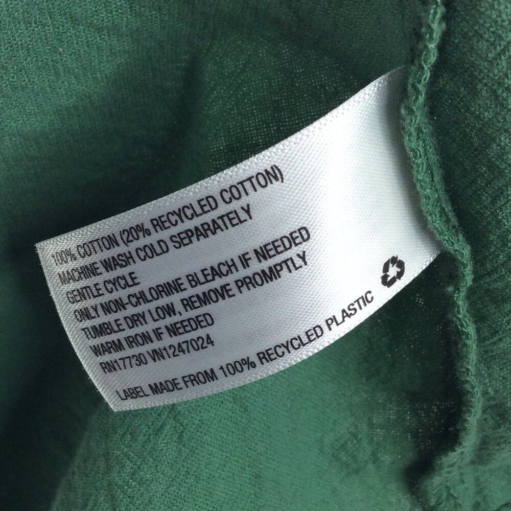 Universal Thread Green Flutter Sleeve Button Down Tiered Dress Women's Size 2X - Picture 8 of 8